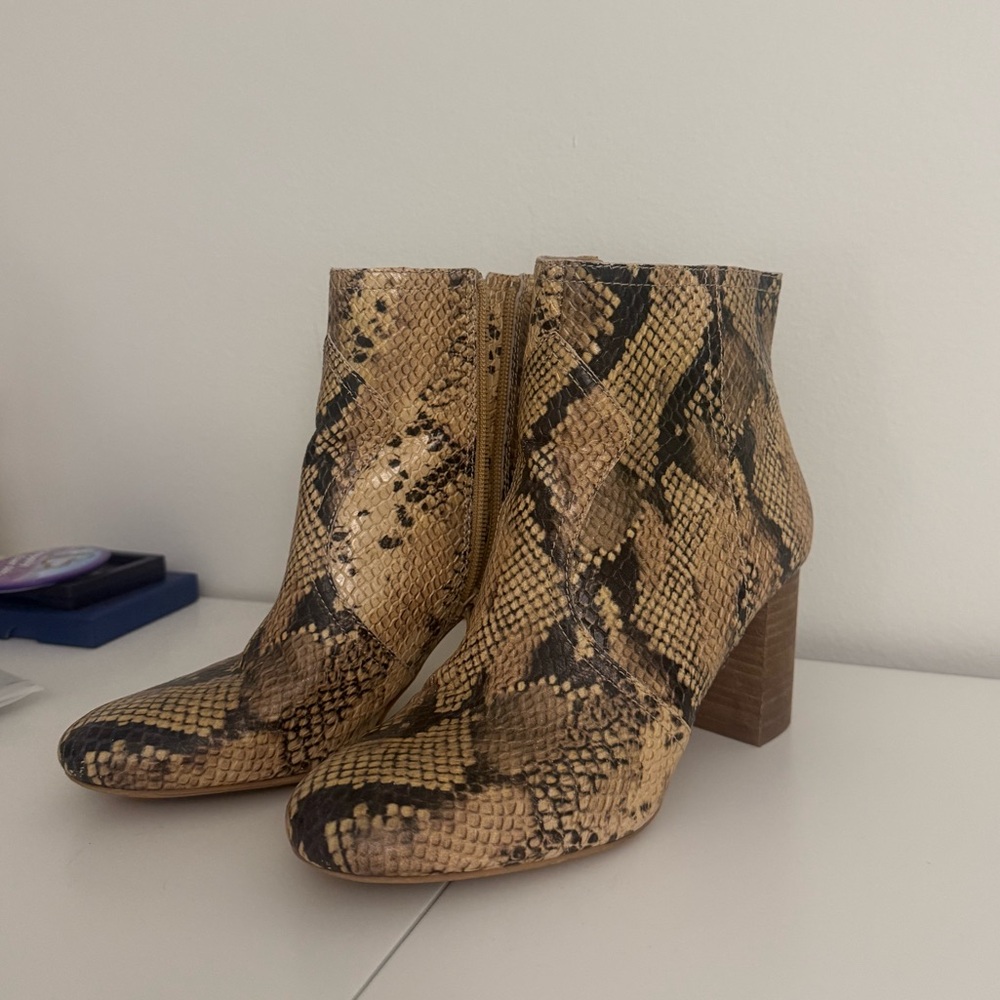 Snakeskin Ankle Boots